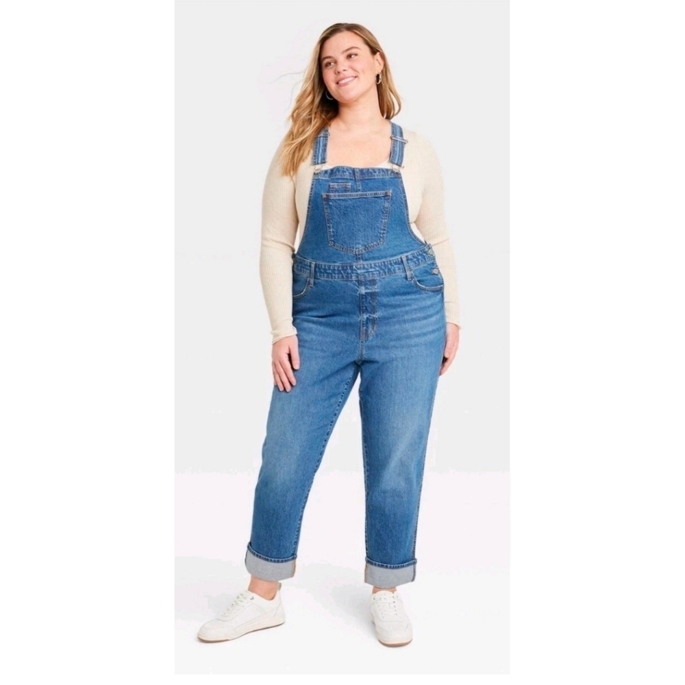 Universal Thread Denim Jean Overalls Womens Size 16 New With Tags - Picture 2 of 6